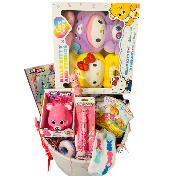 Carebear Easter bundle with 60 x 90 adorable soft throw Hello kitty  My MElody - Picture 1 of 6